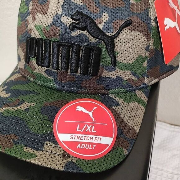 Puma Stretch Fit Adult Camo Hat -U - Picture 2 of 3